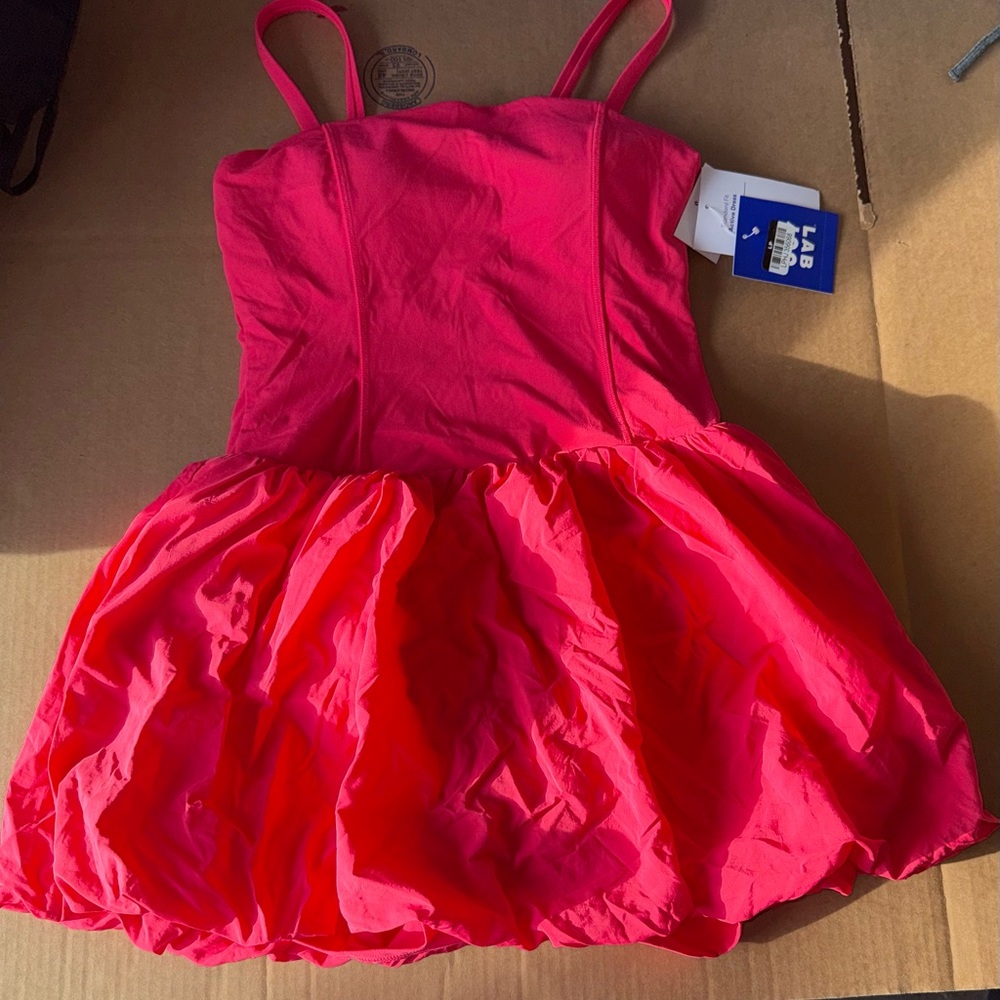 JoyLab Hot Pink Strappy Skater Dress - Picture 2 of 5
